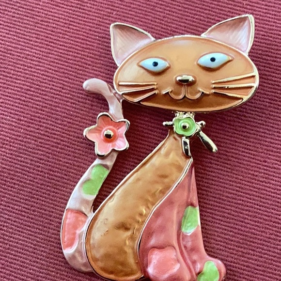 Kitty cat broach / pin - Picture 1 of 4
